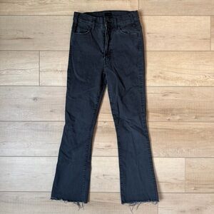MOTHER The Hustler Ankle Fray Jeans Women's Size 27 High Rise In Not Guilty
